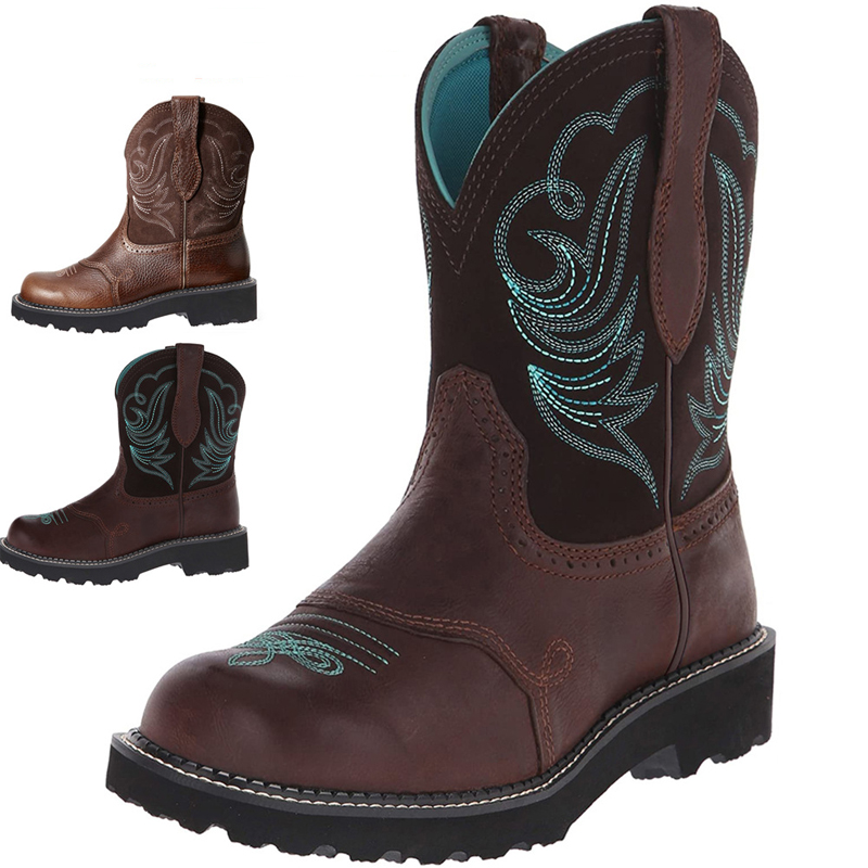 Ethnic Fabric - Bottes De Cowboy brodées pour hommes