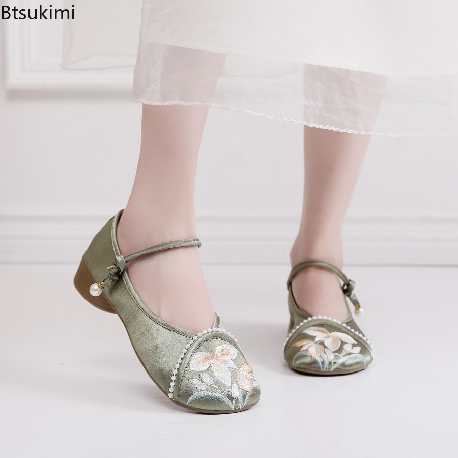 Ethnic Fabric - Chaussures pour femmes à talons bas