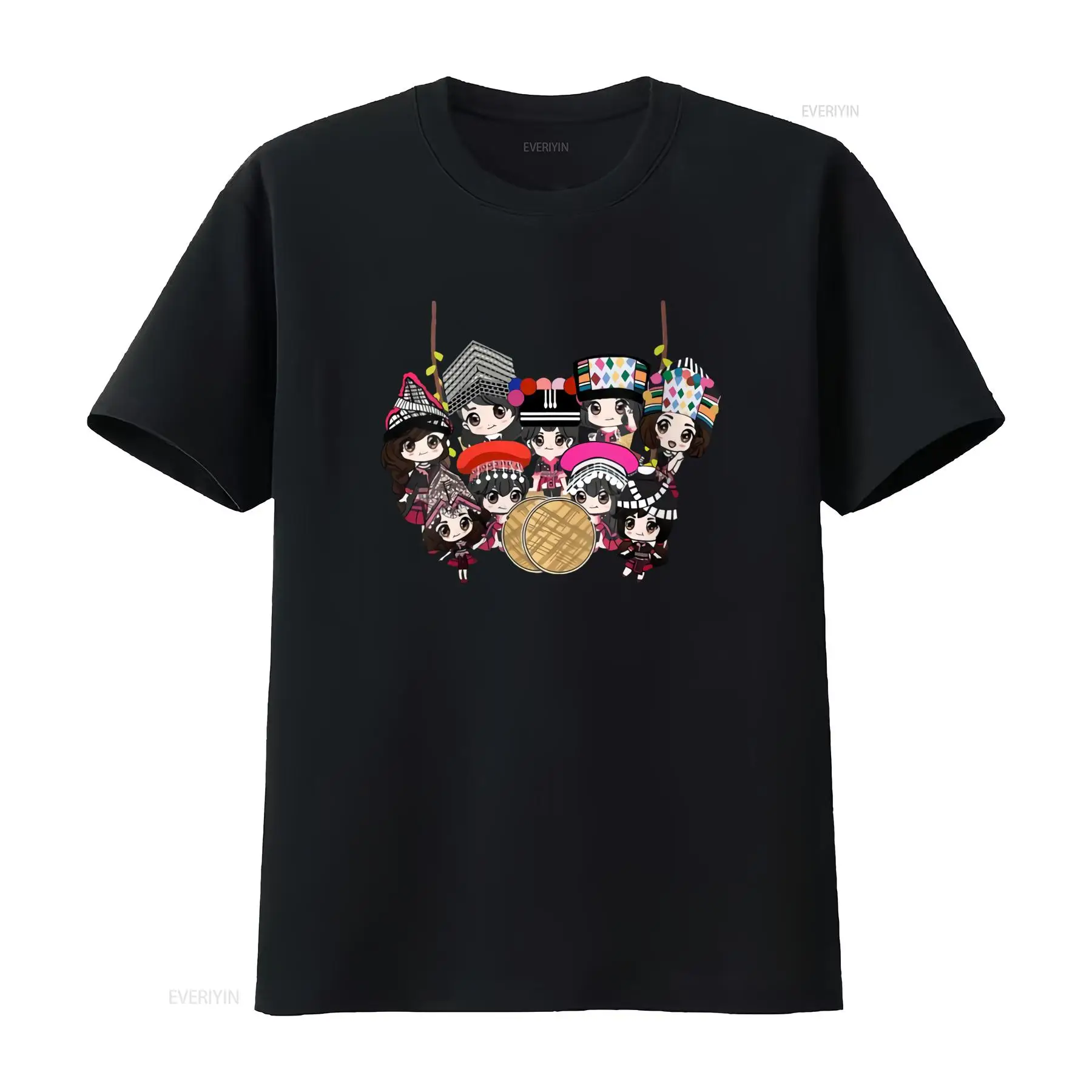 Fashion Ethnic Wear For Men - T-shirt imprimé dessin animé 9 Hmong