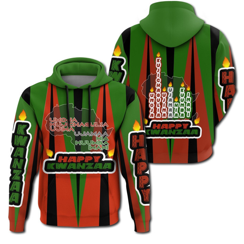 Men'S Ethnic Fashion Trends - Sweats à capuche africains Kwanzaa College