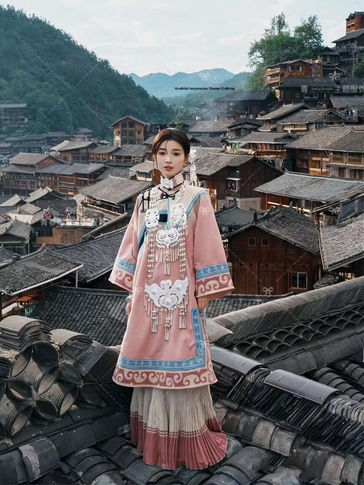 Ethnic Fashion Shoot - Vêtements ethniques roses pour filles, pour