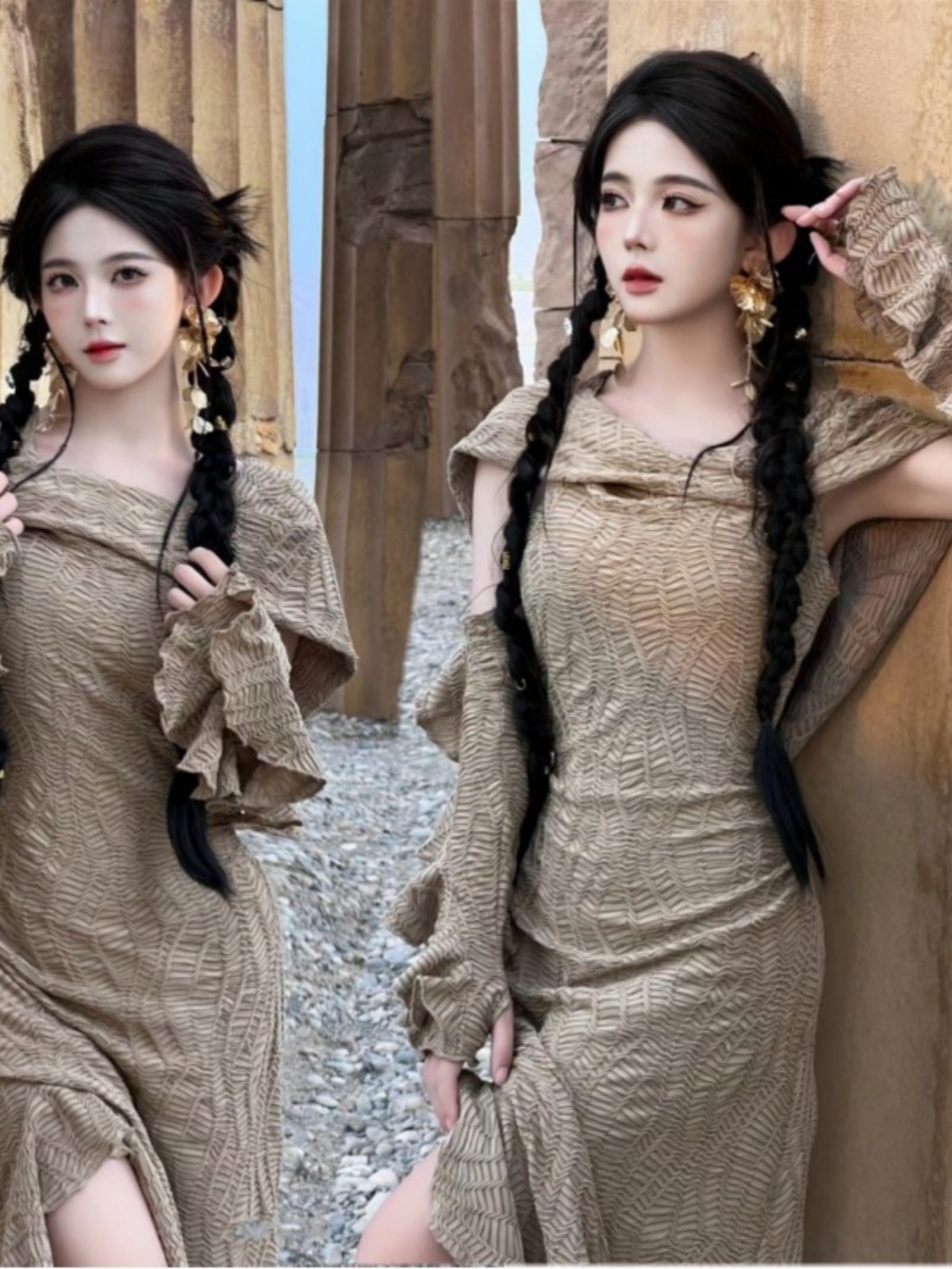 Ethnic Fashion Photography - Robe longue sur le thème du
