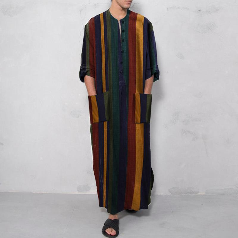 Fashion Ethnic Wear For Men - Chemise longue imprimée pour homme, style