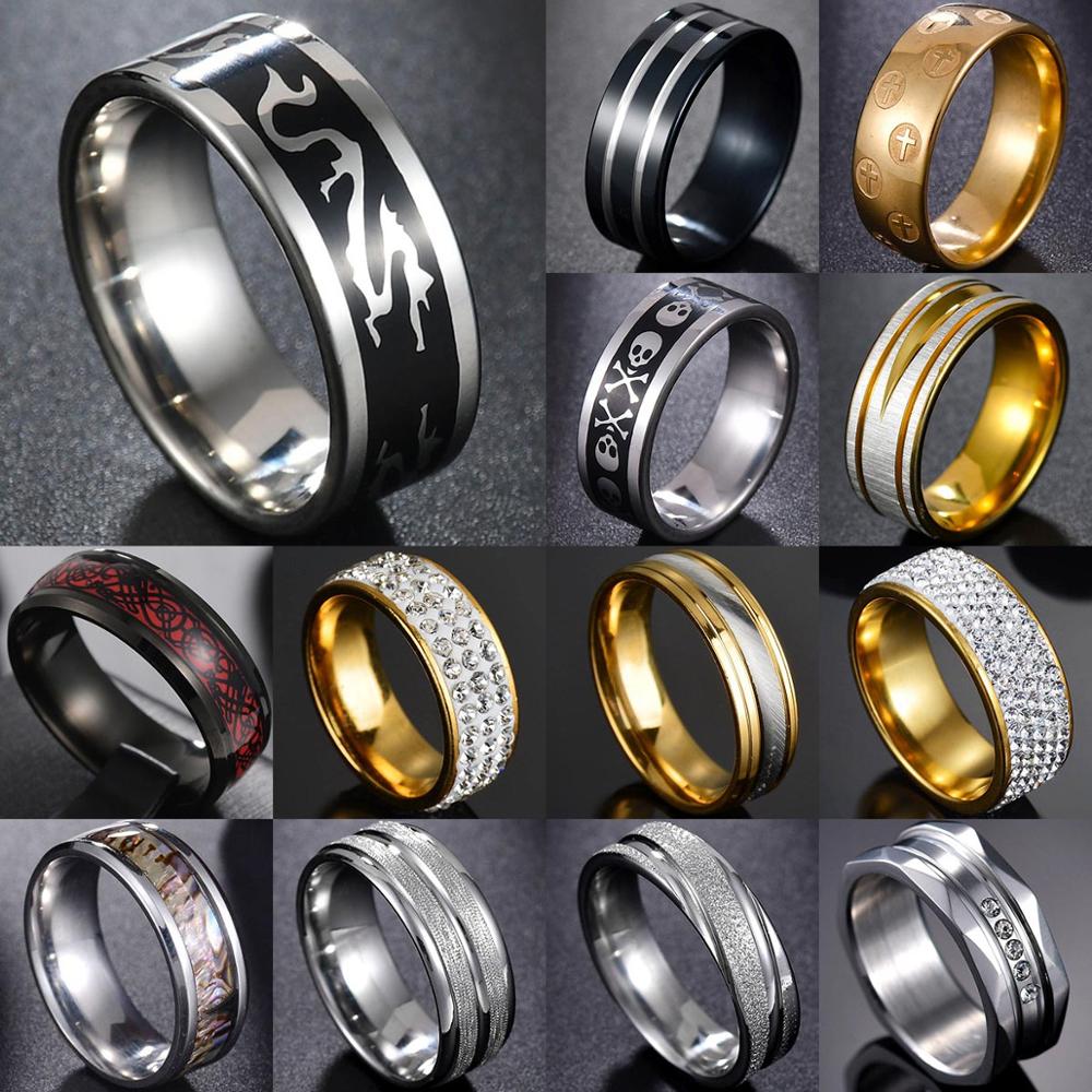 Fashion Ethnic Wear For Men - MeMolGuadalJewelry-Bague en acier inoxydable pour homme,