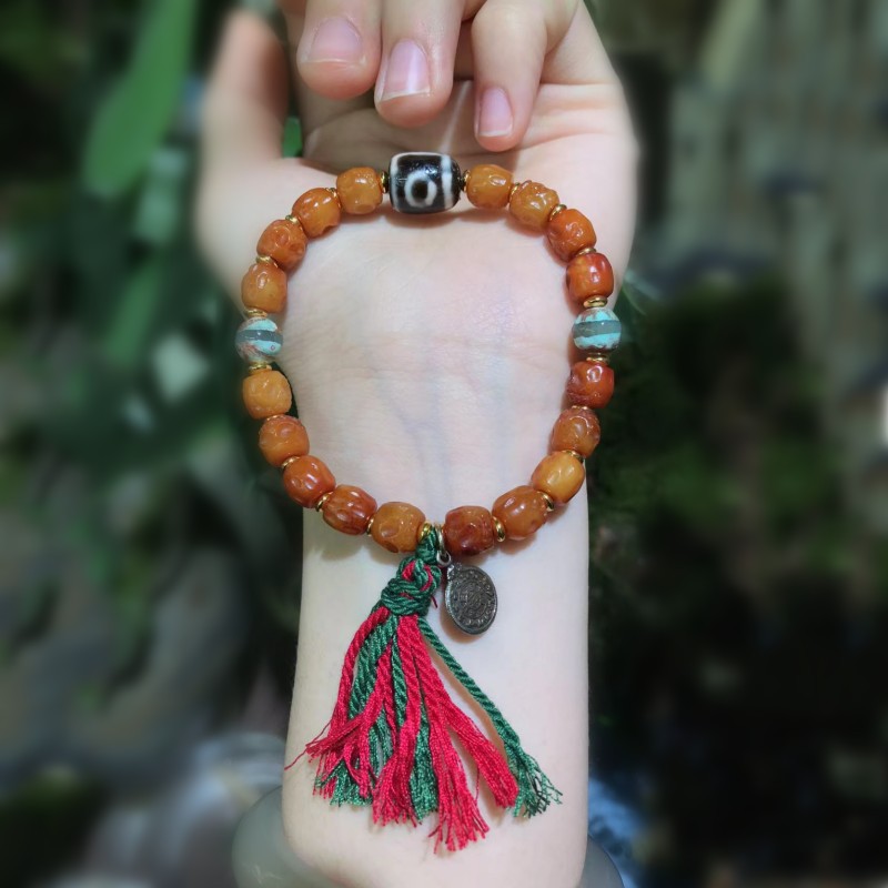 Ethnic Fashion World - Bracelet tibétain en os de Yak