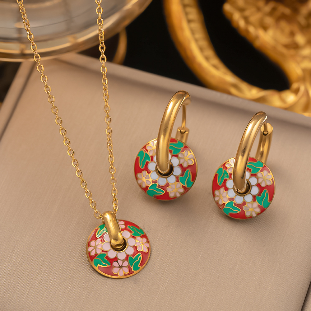 Men'S Ethnic Fashion Trends - Ensemble collier et boucles d'oreilles en