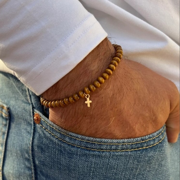 Bracelet en perles de bois pou - Fashion Ethnic Wear For Men avis et prix