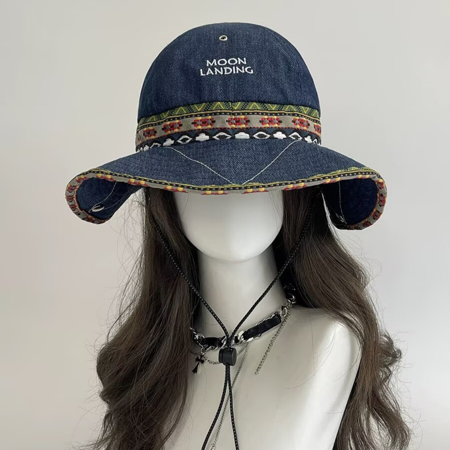 Chapeau Bob en Jean Bohème pou - Ethnic Fashion Photography avis et prix