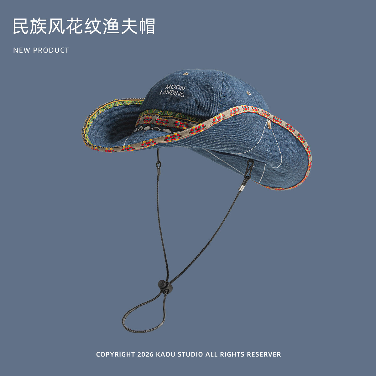 Chapeau Bob en Jean Bohème pou - Ethnic Fashion Photography avis et prix
