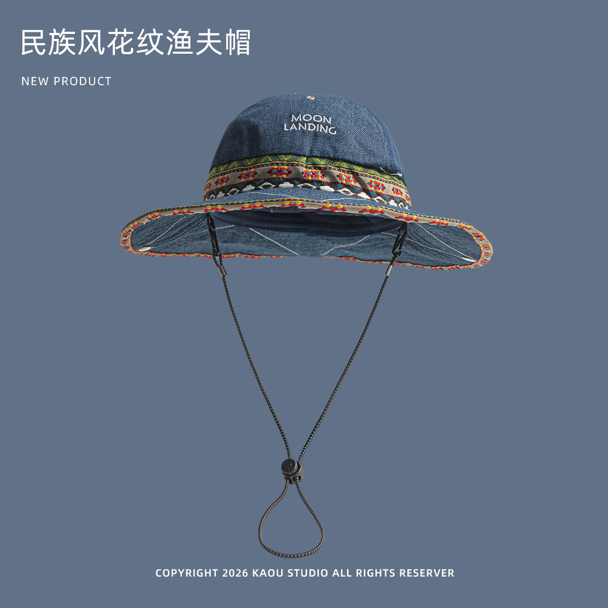 Chapeau Bob en Jean Bohème pou - Ethnic Fashion Photography avis et prix