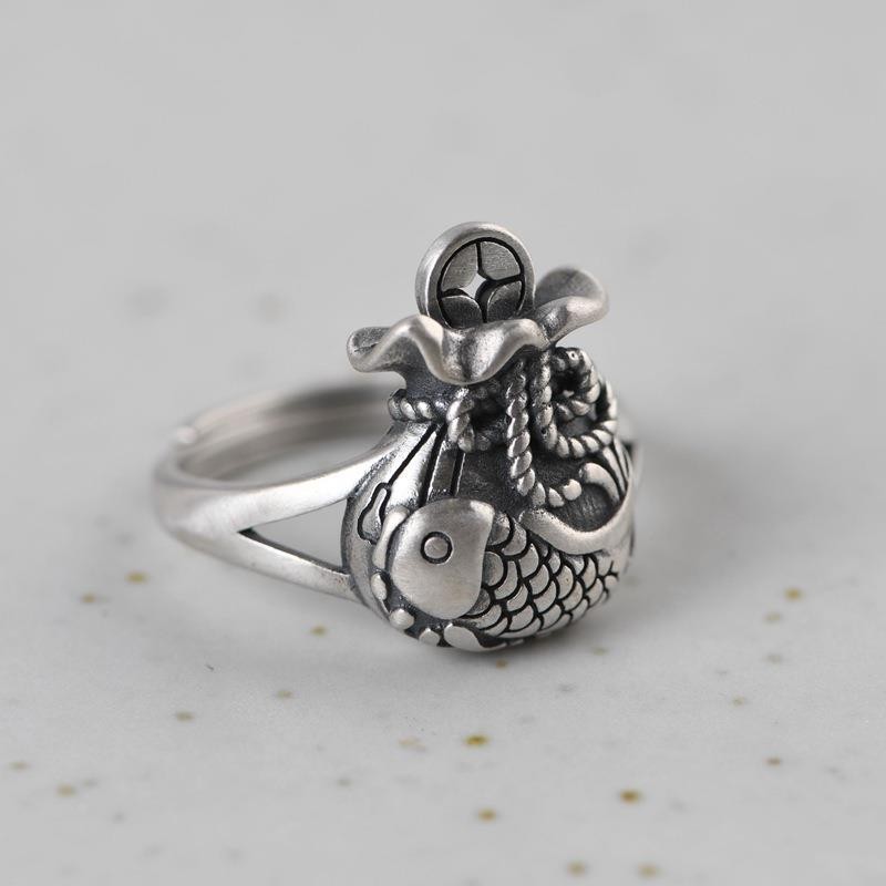 Bague Koi style chinois porte- - Fashion Ethnic Wear For Men avis et prix