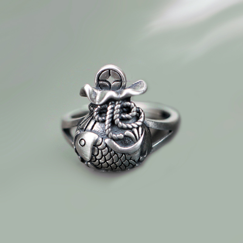 Bague Koi style chinois porte- - Fashion Ethnic Wear For Men avis et prix