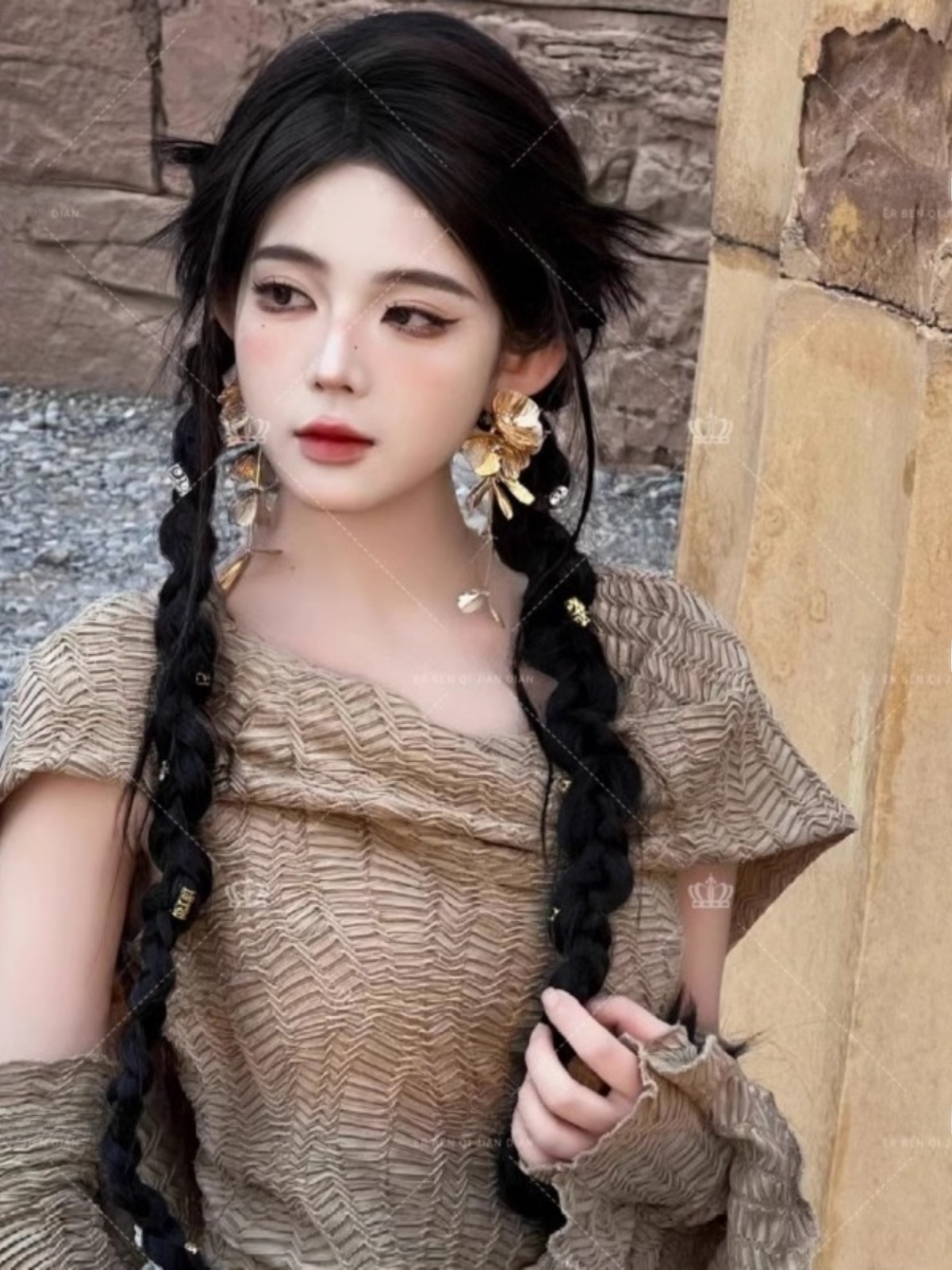 Robe longue sur le thème du dé - Ethnic Fashion Photography avis et prix