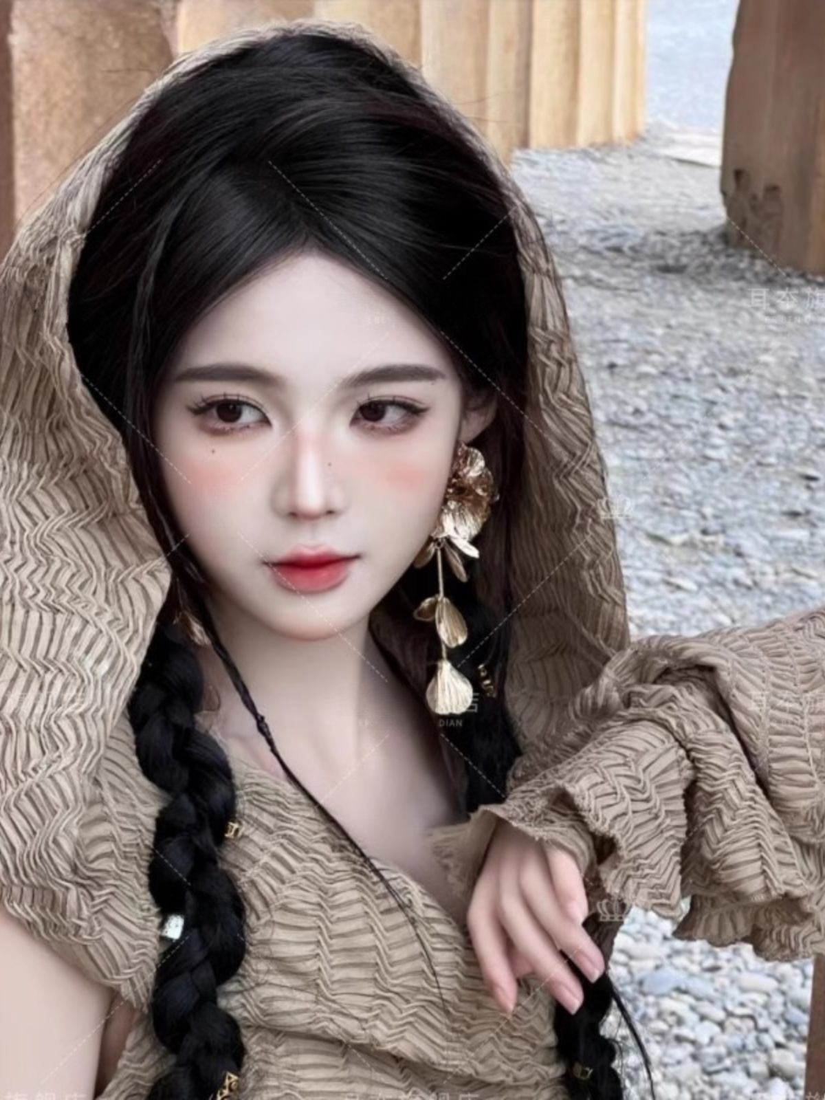 Robe longue sur le thème du dé - Ethnic Fashion Photography avis et prix