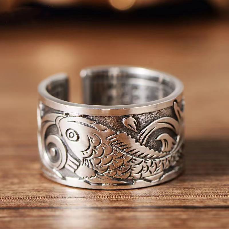 Bague d'ouverture à motif de p - Fashion Ethnic Wear For Men avis et prix