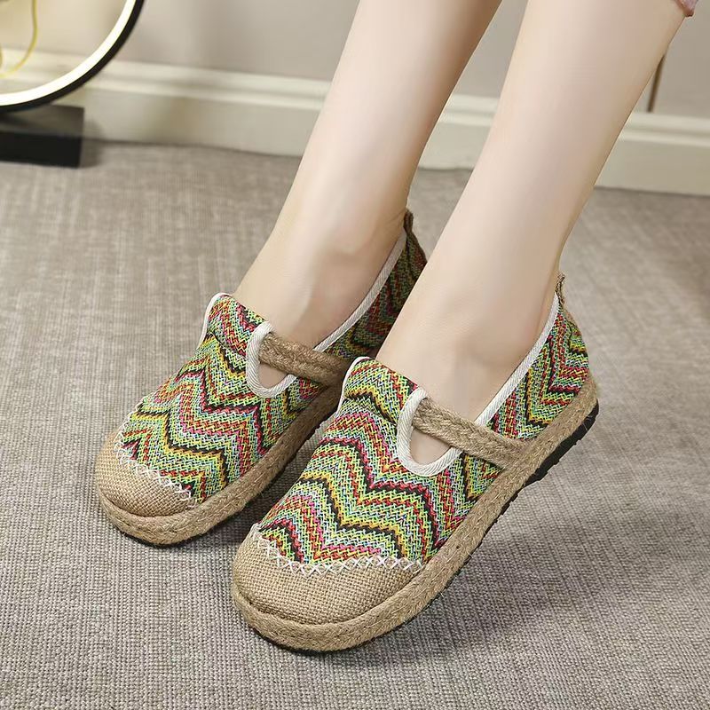 Chaussures en tissu rayées de  - Ethnic Fabric avis et prix