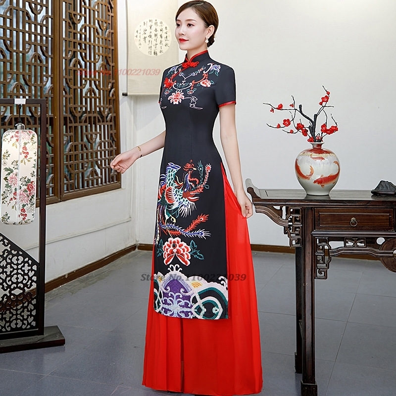 Robe qipao chinoise améliorée  - Ao Dai Vietnam Dress avis et prix
