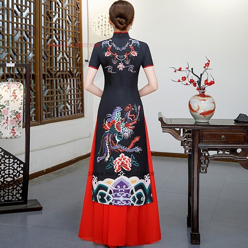 Robe qipao chinoise améliorée  - Ao Dai Vietnam Dress avis et prix