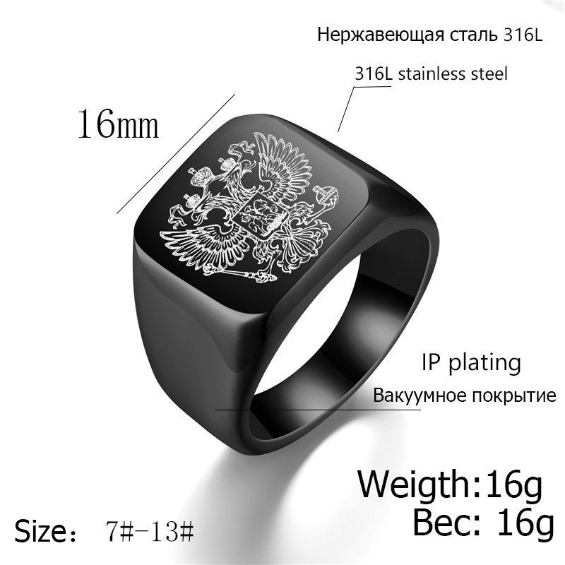 Bague en acier inoxydable 316L - Fashion Ethnic Wear For Men avis et prix