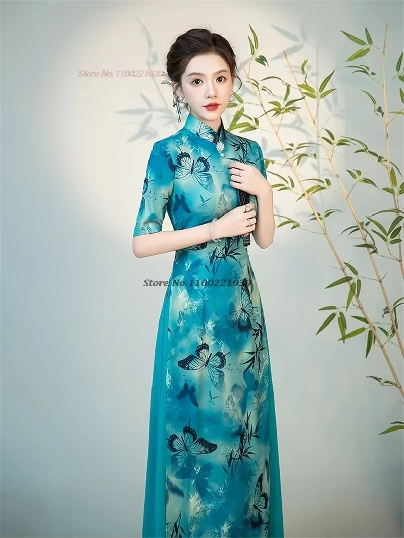 Robe cheongsam chinoise amélio - Ao Dai Vietnam Dress avis et prix