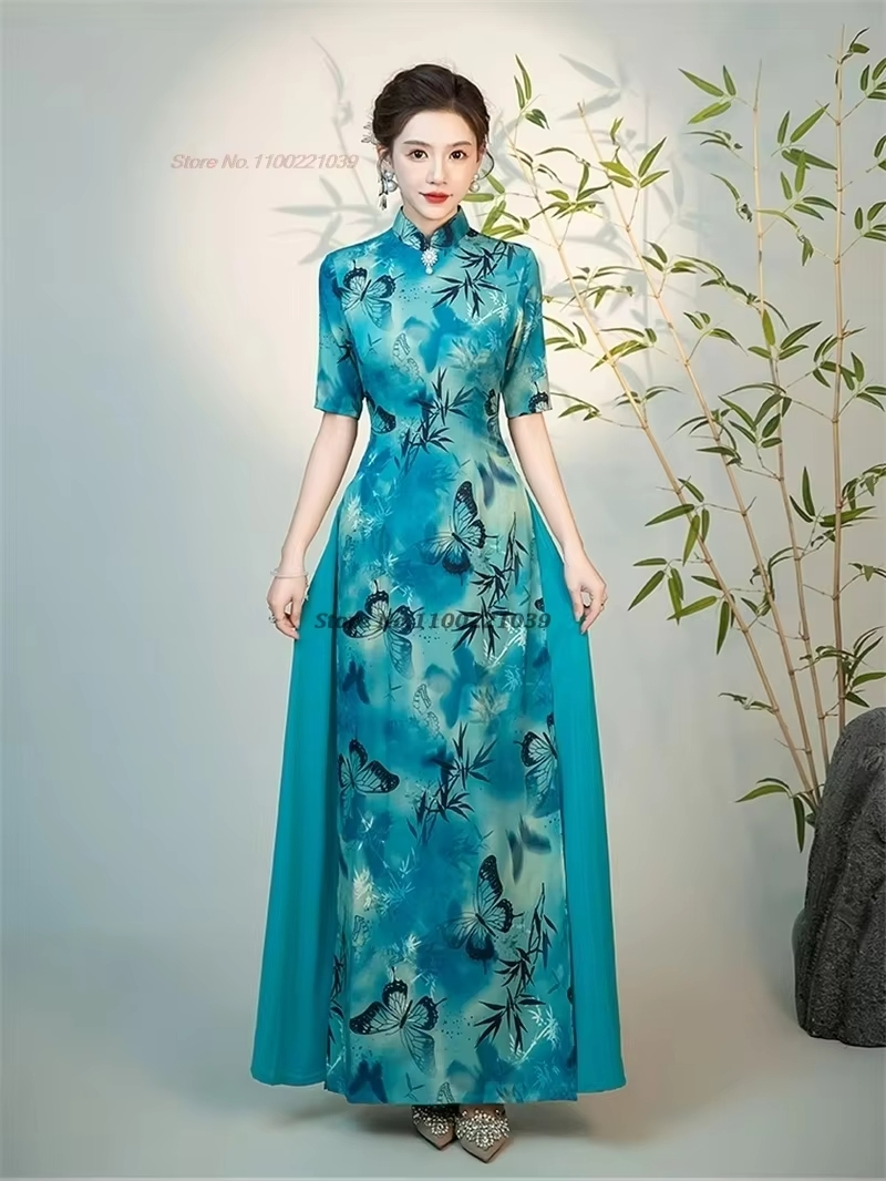 Robe cheongsam chinoise amélio - Ao Dai Vietnam Dress avis et prix