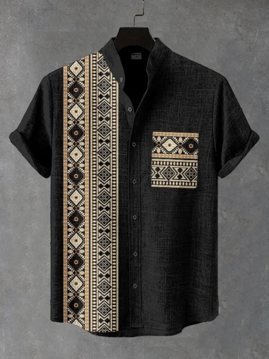 Chemise à manches courtes ethn - Men'S Ethnic Fashion Trends avis et prix