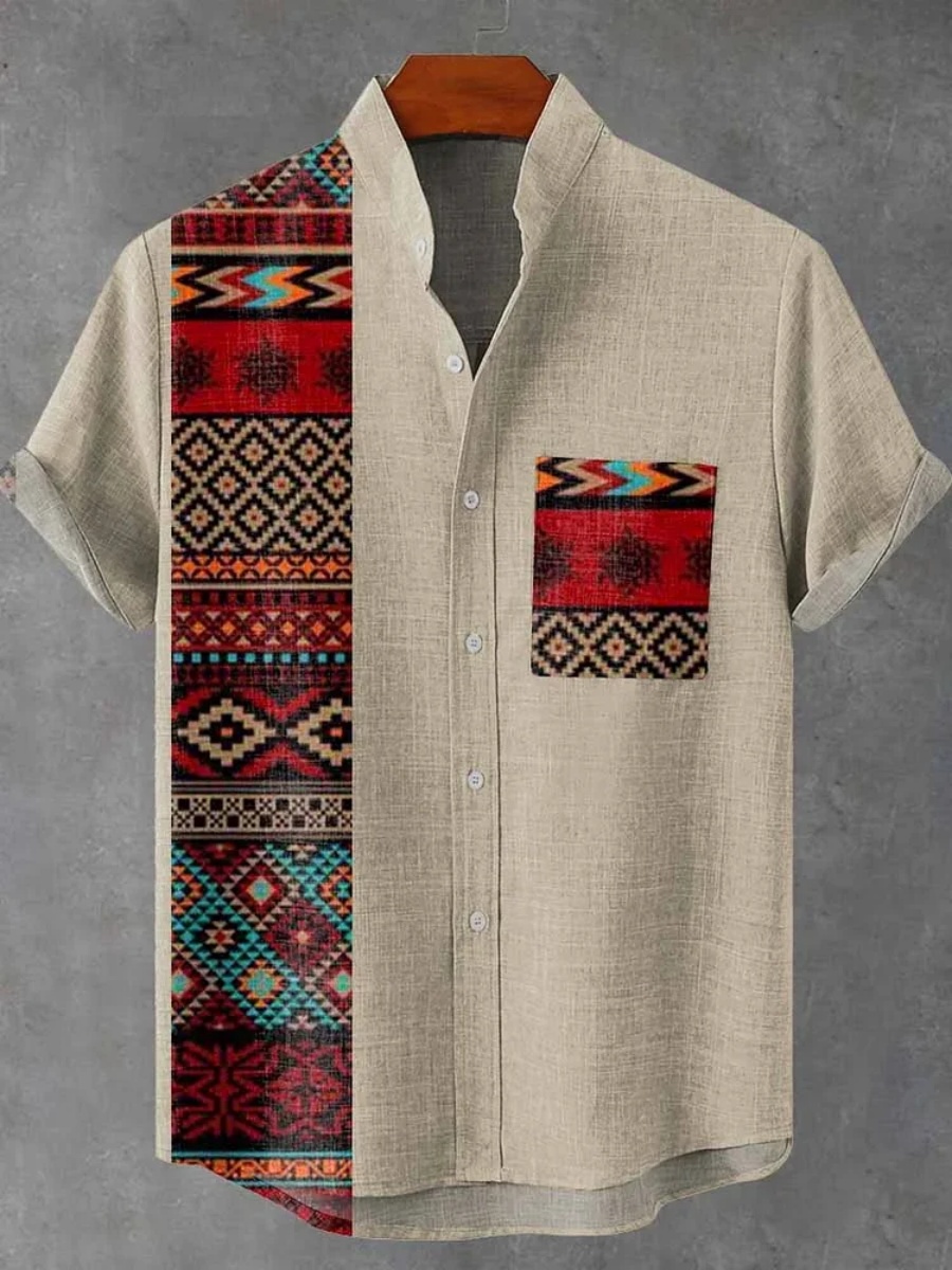 Chemise à manches courtes ethn - Men'S Ethnic Fashion Trends avis et prix