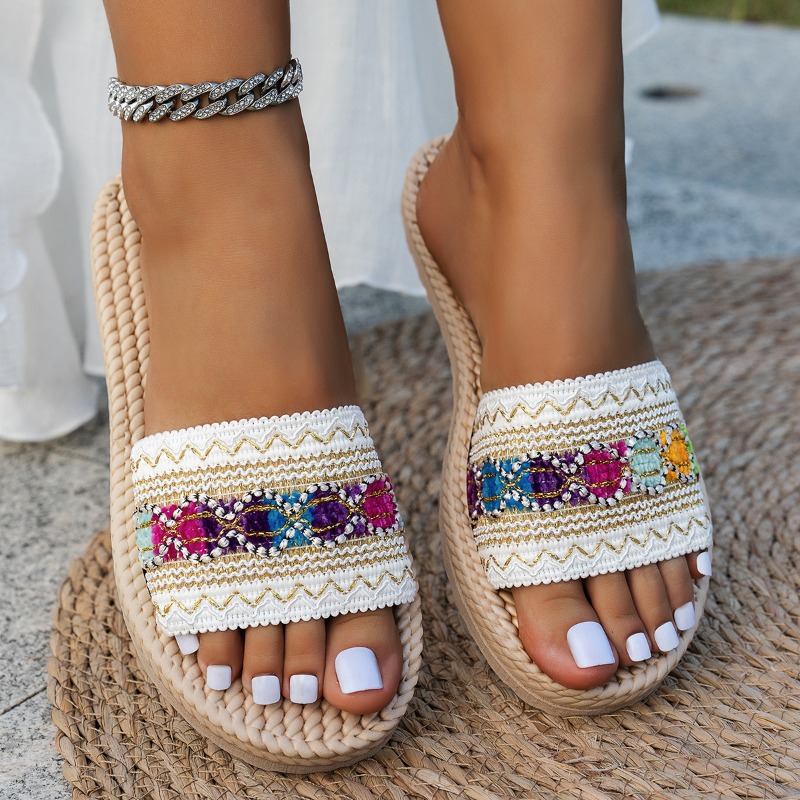 Sandales plates d'extérieur po - Ethnic Fashion Design avis et prix