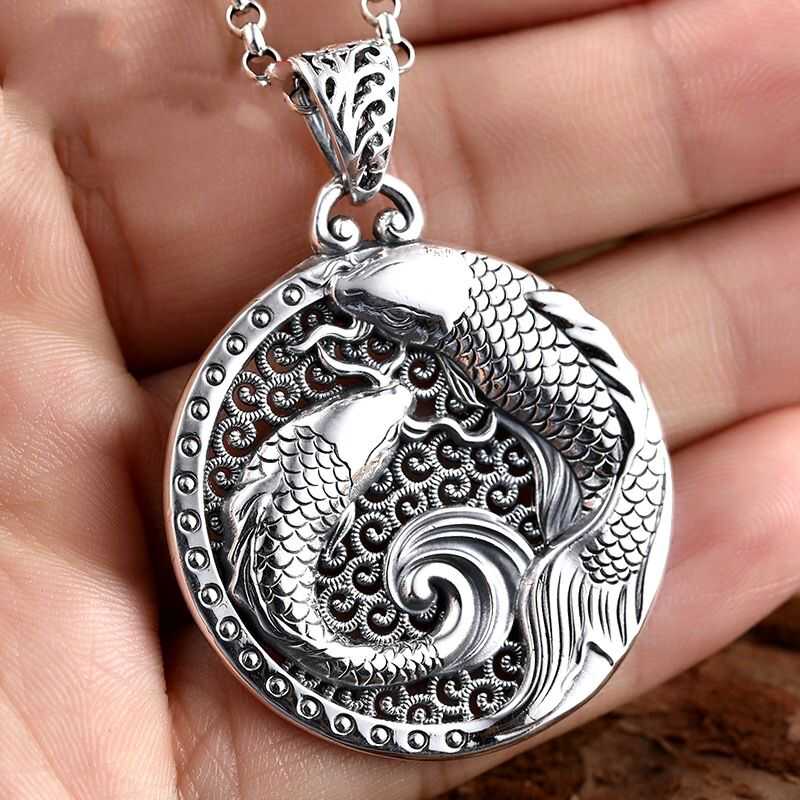 Pendentif Rétro Double Koi Por - Ethnic Fashion World avis et prix