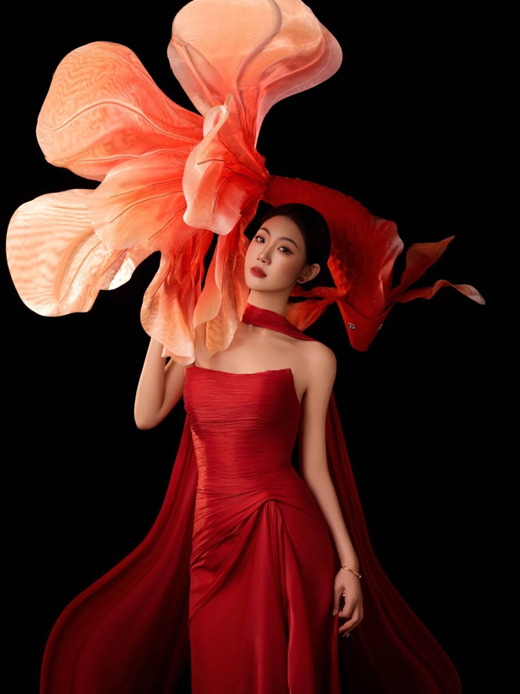 Robe de style chinois rouge po - Ethnic Fashion Shoot avis et prix