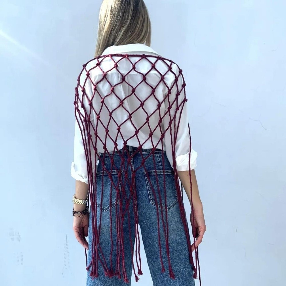 Écharpe-châle bohème à franges - Ethnic Fashion Design avis et prix