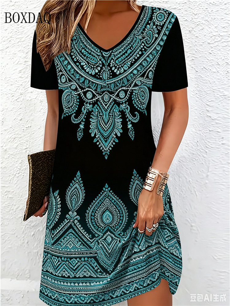 Robes ethniques vintage imprim - New Ethnic Fashion avis et prix