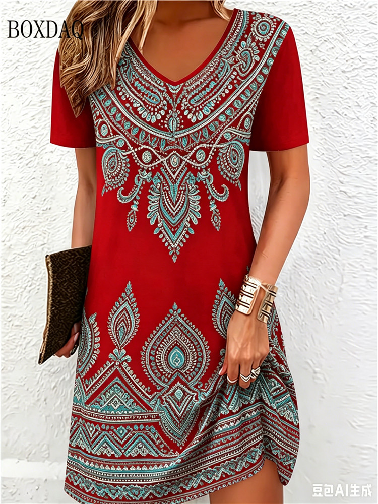 Robes ethniques vintage imprim - New Ethnic Fashion avis et prix